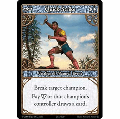 EPIC Tcg Single Quick Strike Card