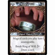 EPIC Tcg Single Ring of Will Card