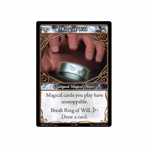 EPIC Tcg Single Ring of Will Card