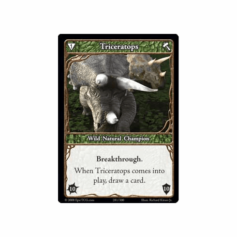 EPIC Tcg Single Triceratops Card