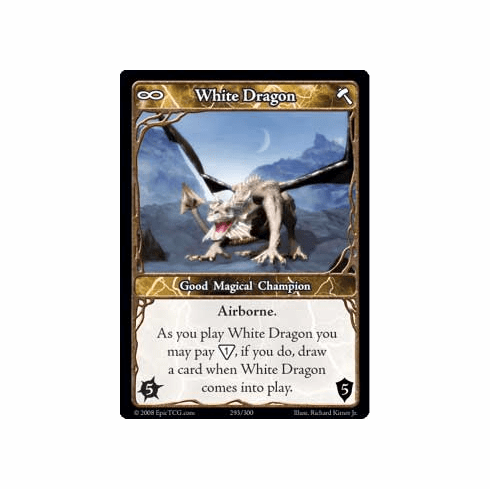 EPIC Tcg Single White Dragon Card
