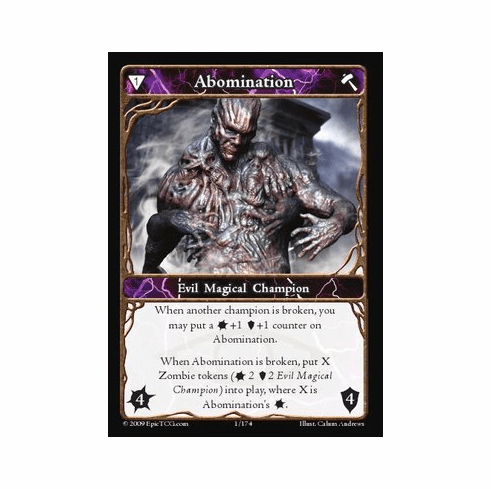 EPIC Tcg Time Wars Abomination Single Card