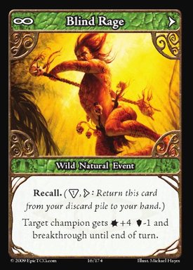 EPIC Tcg Time Wars Blind Rage Single Card