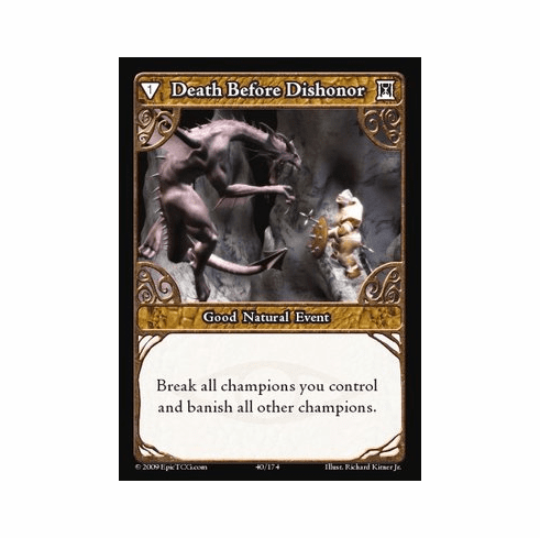 EPIC Tcg Time Wars Death Before Dishonor Single Card