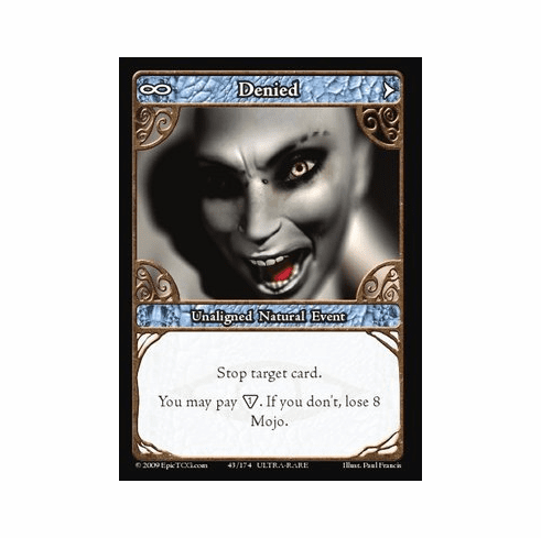 EPIC Tcg Time Wars Denied Single Card