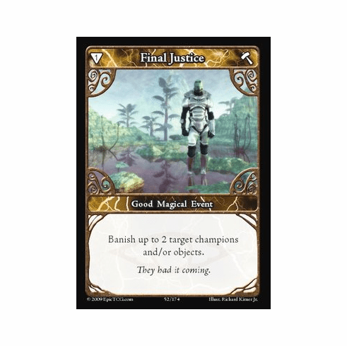 EPIC Tcg Time Wars Final Justice Single Card