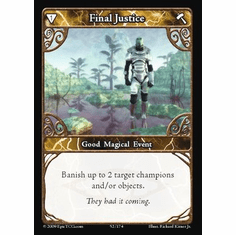 EPIC Tcg Time Wars Final Justice Single Card