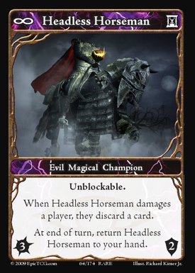 EPIC Tcg Time Wars Headless Horseman Single Card EPIC Tcg Time Wars Headless Horseman Single Card