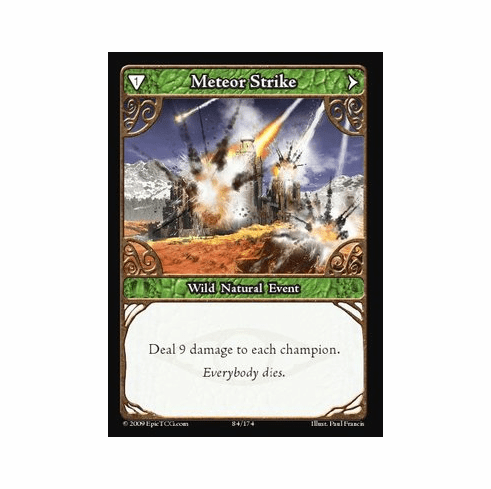 EPIC Tcg Time Wars Meteor Strike Single Card