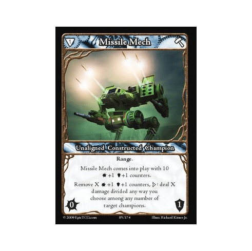 EPIC Tcg Time Wars Missile Mech Single Card