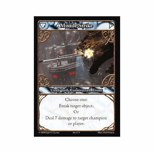 EPIC Tcg Time Wars Missile Strike Single Card