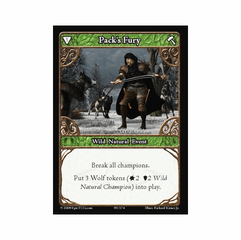 EPIC Tcg Time Wars Pack's Fury Single Card