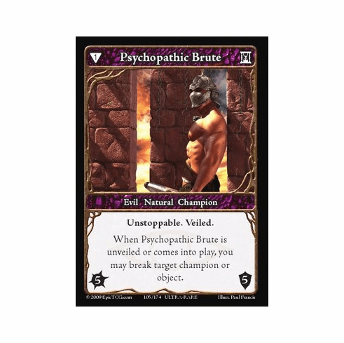 EPIC Tcg Time Wars Psychopathic Brute Single Card