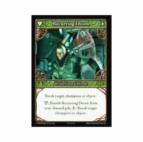 EPIC Tcg Time Wars Recurring Doom Single Card