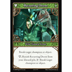EPIC Tcg Time Wars Recurring Doom Single Card