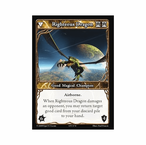 EPIC Tcg Time Wars Righteous Dragon Single Card