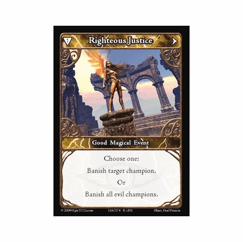 EPIC Tcg Time Wars Righteous Justice Single Card