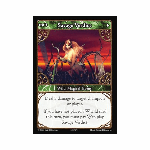 EPIC Tcg Time Wars Savage Verdict Single Card