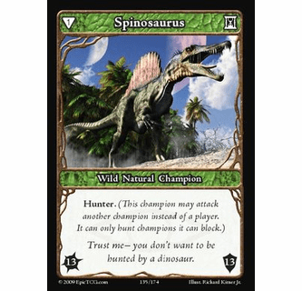 spinosaurus mtg card EPIC Tcg Time Wars Spinosaurus Single Card