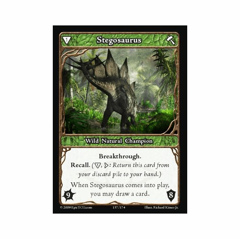 EPIC Tcg Time Wars Stegosaurus Single Card