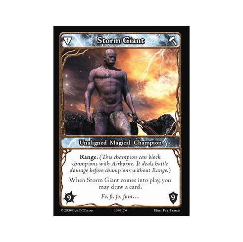 EPIC Tcg Time Wars Storm Giant Single Card