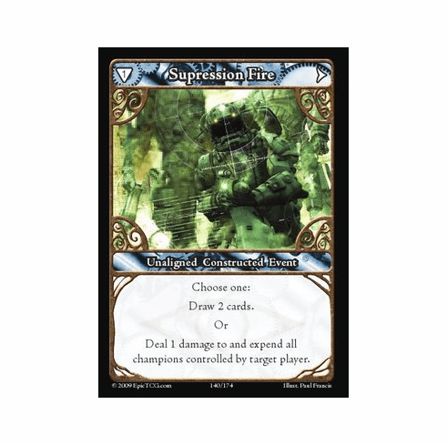 EPIC Tcg Time Wars Suppression Fire Single Card
