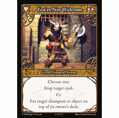 EPIC Tcg Time Wars You're Not Welcome Single Card