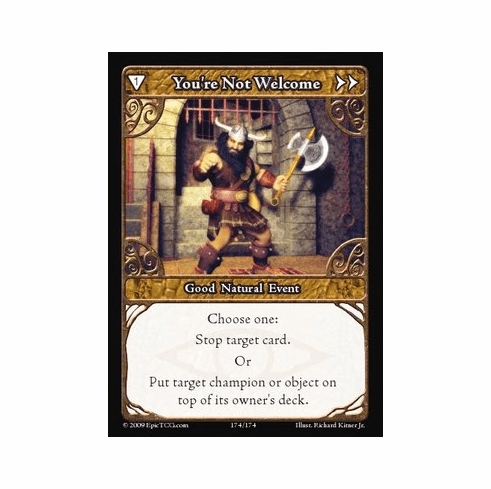 EPIC Tcg Time Wars You're Not Welcome Single Card