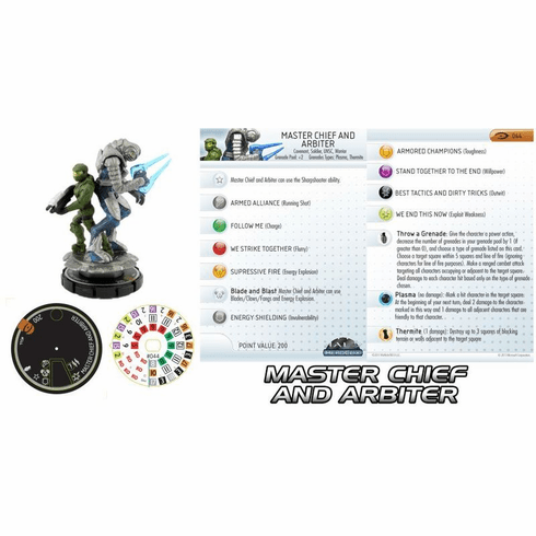 HALO Heroclix Chase figure #044 Master Chief and Arbiter