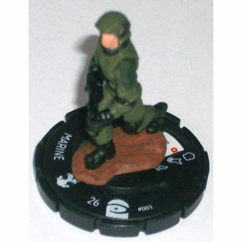 HALO Heroclix Common figure #001 Marine (SMG)