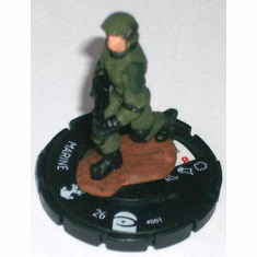 HALO Heroclix Common figure #001 Marine (SMG)