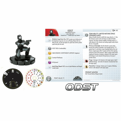 HALO Heroclix Common figure #003 ODST (Magnum Pistol)