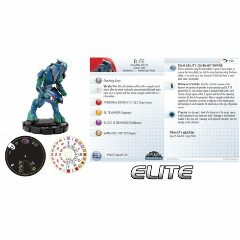 HALO Heroclix Common figure #006 Elite (Plasma Rifle)