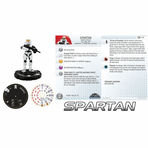 HALO Heroclix Common figure #010 Spartan (Battle Rifle)