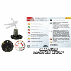 HALO Heroclix Super Rare figure #039 Cloaked Master Chief (Energy Sword)