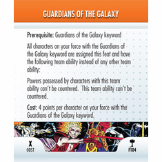 Heroclix Hammer of THOR Feat #F104 Guardians of the Galaxy