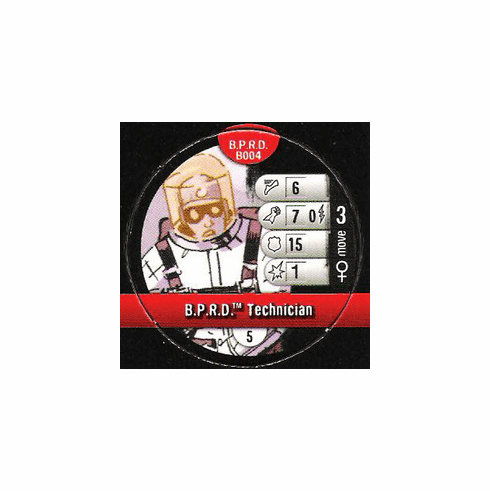 Indy Heroclix B.P.R.D. Action Pack B.P.R.D. Technican Bystander Token