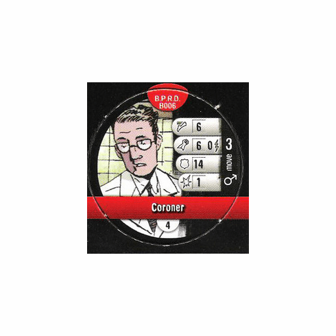 Indy Heroclix B.P.R.D. Action Pack Coroner Bystander Token