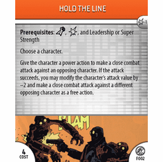 Indy Heroclix B.P.R.D. Action Pack Hold The Line Feat Card