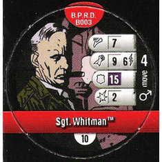 Indy Heroclix B.P.R.D. Action Pack Sgt. Whitman Bystander Token