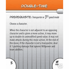 Marvel Hero Clix Fantastic Forces Double Time Feat Card