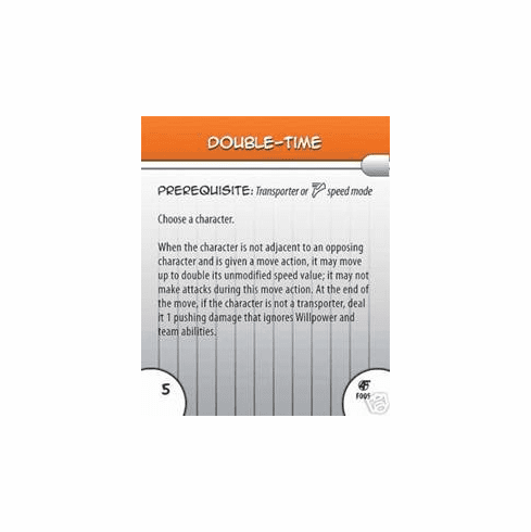 Marvel Hero Clix Fantastic Forces Double Time Feat Card