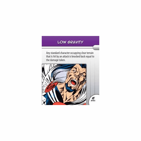 Marvel Hero Clix Fantastic Forces Low Gravity Battlefield Condition Card