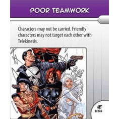 Marvel Hero Clix Fantastic Forces Poor Teamwork Battlefield Condition Card