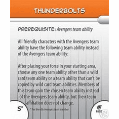 Marvel Hero Clix Fantastic Forces Thunderbolts Feat Card