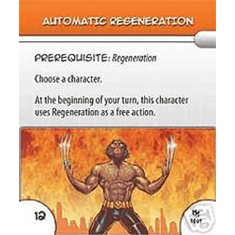 Marvel Hero Clix Mutant Mayhem Automatic Regeneration Feat Card
