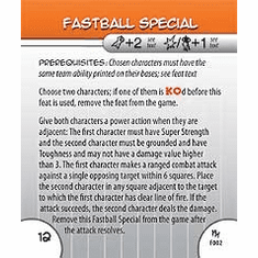 Marvel Hero Clix Mutant Mayhem Fastball Special Feat Card