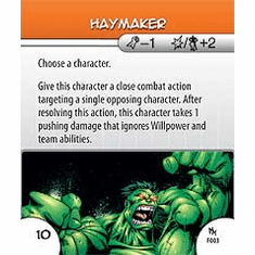 Marvel Hero Clix Mutant Mayhem Haymaker Feat Card
