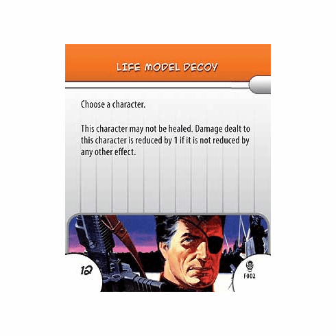 Marvel Heroclix Armor Wars Life Model Decoy Feat Card