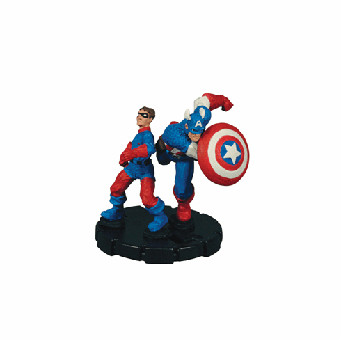 Marvel Heroclix Avengers Cap and Bucky Figure